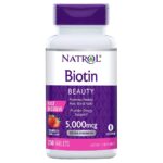 BIOTIN 5000 MCG, NATROL 250 CAPSULAS, SABOR A FRESA