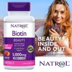 BIOTIN 5000 MCG, NATROL 250 CAPSULAS, SABOR A FRESA