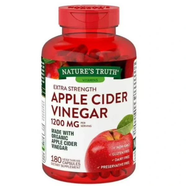 VINAGRE DE MANZANA 1.200 MG, 180 CAPSULAS. NATURE'S TRUT