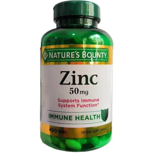 ZINC DE 50 MG, 400 CAPSULAS, NATURE'S BOUNTY