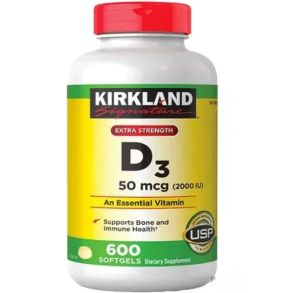 VITAMINA D3 50 MCG, 2000 IU, 600 CAPSULAS BLANDAS, KIRKLAND