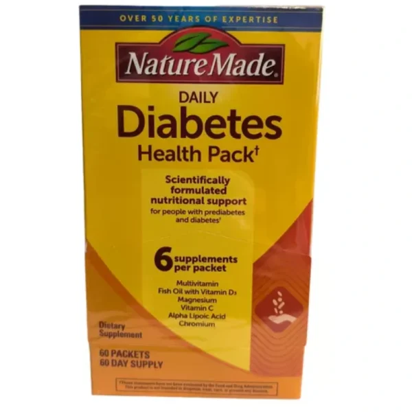 DAILY DIABETES. 60 PAQUETES MULTIVITAMINICO. NATURE MADE