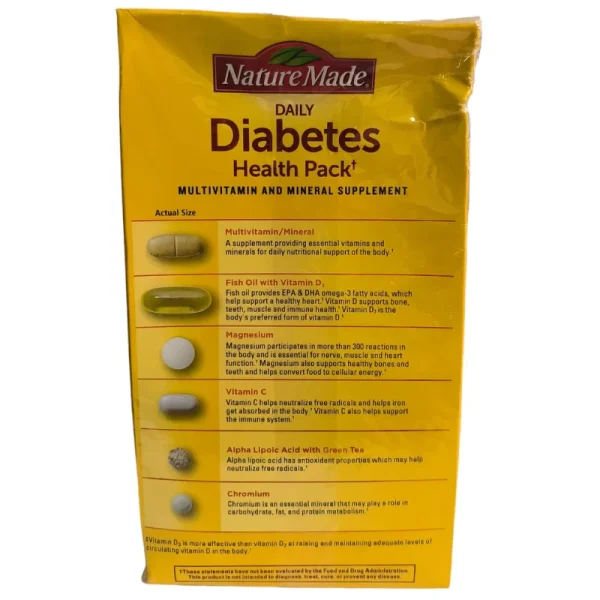 DAILY DIABETES. 60 PAQUETES MULTIVITAMINICO. NATURE MADE - Imagen 4