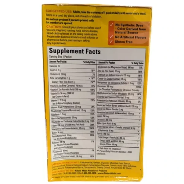 DAILY DIABETES. 60 PAQUETES MULTIVITAMINICO. NATURE MADE - Imagen 3