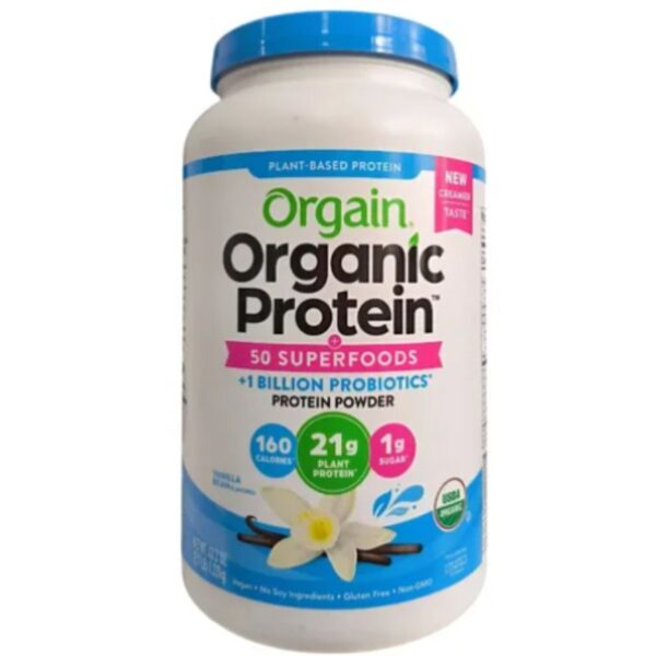 PROTEINA ORGANICA 1.22 KG SABOR A VAINILLA, ORGAIN