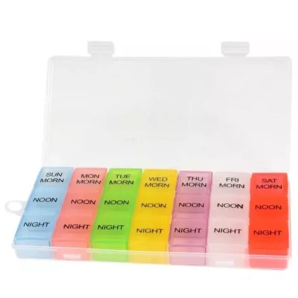 ORGANIZADOR DE PASTILLAS SEMANLA C/ DIVISION PARA 3 HORARIOS