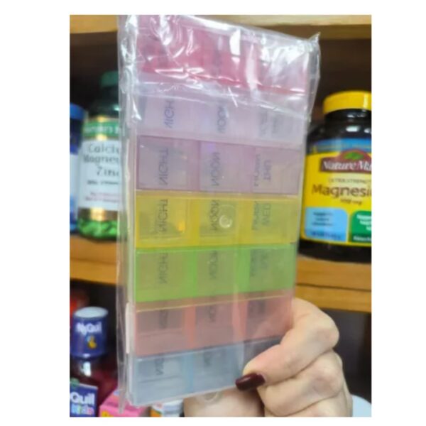 ORGANIZADOR DE PASTILLAS SEMANLA C/ DIVISION PARA 3 HORARIOS - Imagen 2