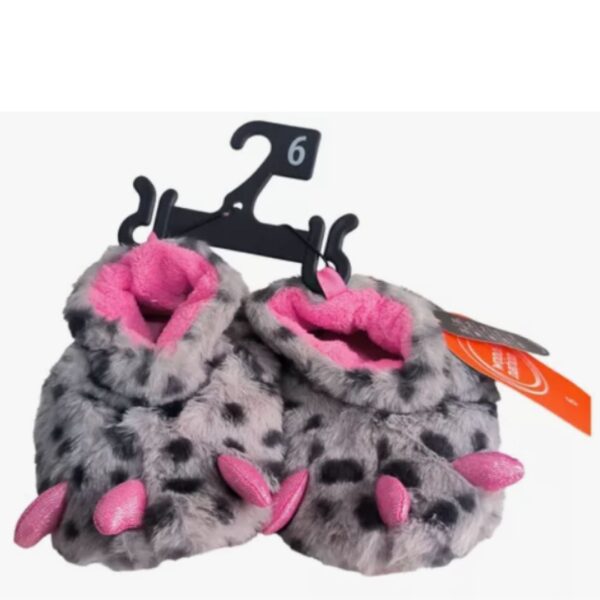 PANTUFLAS PARA NIÑA DE ANIMAL PRINT CON GARRAS