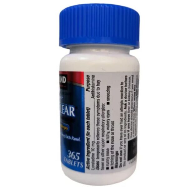 ALLER CLEAR ANTIALERGICO, LORATADINA DE 10 MG, 365 TABLETAS. KIRKLAND - Imagen 2