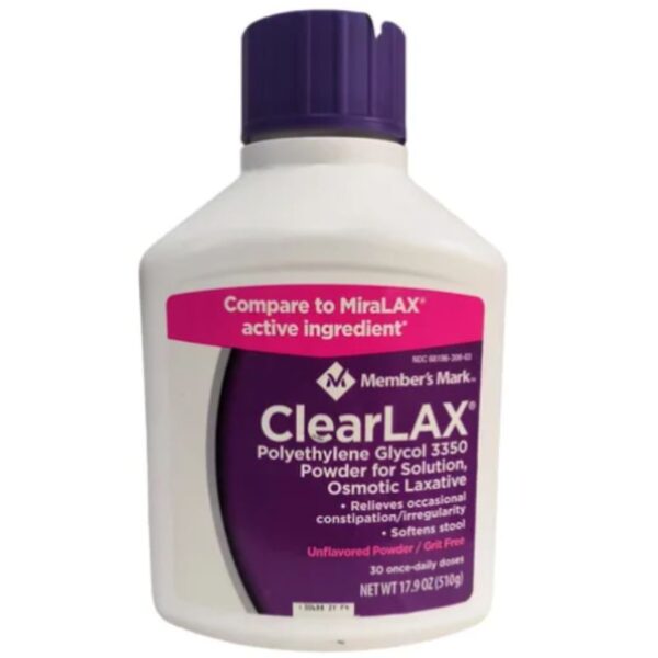 CLEARLAX. LAXANTE DE 510 GR MIRALAX. MEMBER’S MARK