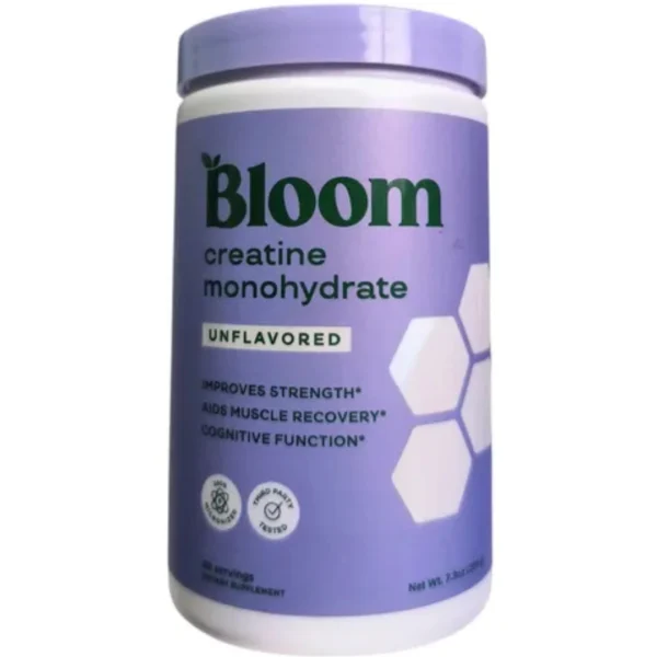 BLOOM CREATINA MONOHIDRATADA 206 GR, VEGANA SIN GLUTEN