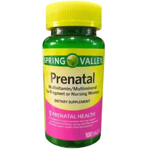 MULTIVITAMINICO PRENATAL , 100 CAPSULAS, SPRING VALLEY