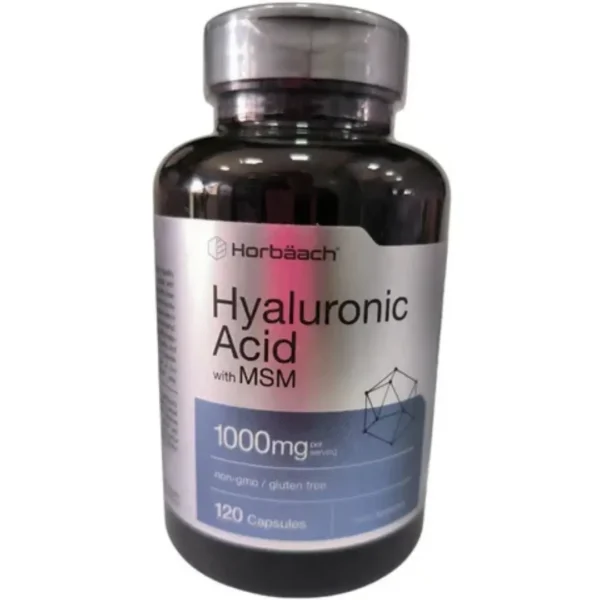 ACIDO HIALURONICO CON MSM, 1000 MG SIN GLUTEN, 120 CAPSULAS, HORBAACH