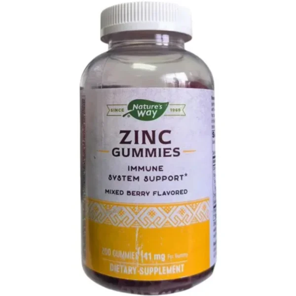 ZINC INMUNE  11 MG, 200 GOMITAS NATURE’S WAY
