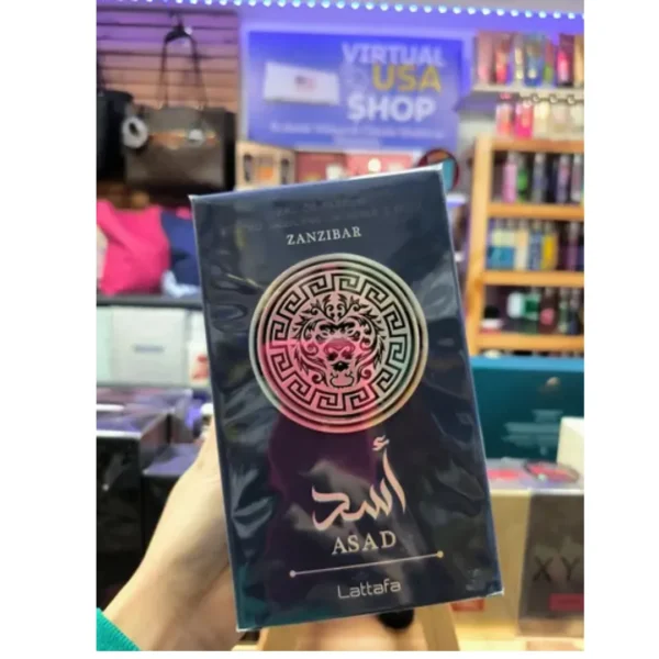 PERFUME ASAD ZANZIBAR LATTAFA PARA CABALLERO 100 ML (AZUL) - Imagen 2