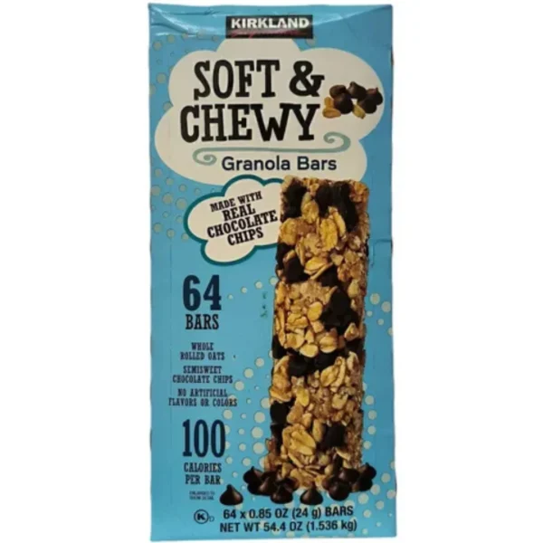 BARRA NUTRITIVA DE GRANOLA  C/ GOTAS DE CHOCOLATE KIRKLAND