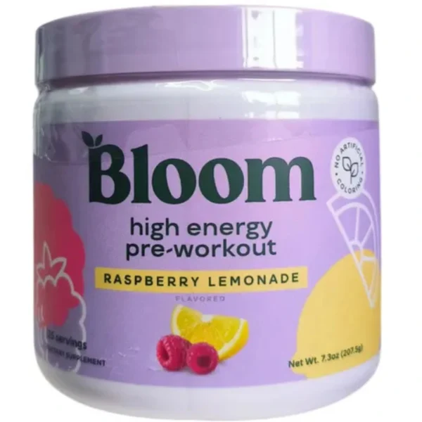 BLOOM PRE-ENTRENAMIENTO, POLVO SABOR A CERZA Y LIMON