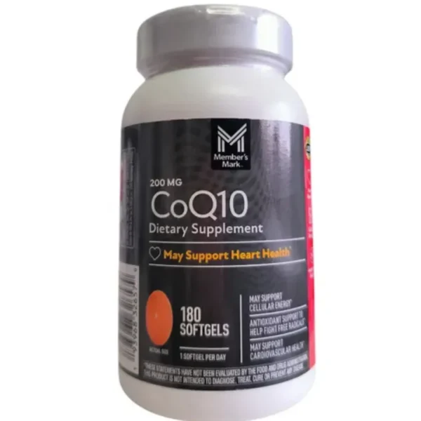 CoQ10 COENZIMA  DE 200 MG. 180 CAPSULAS BLANDAS, MEMBER´S MARK