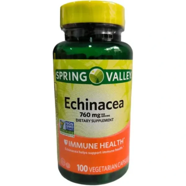 ECHINACEA  DE 760 MG, 1000 CAPSULAS VEGETALES, SPRING VALLEY