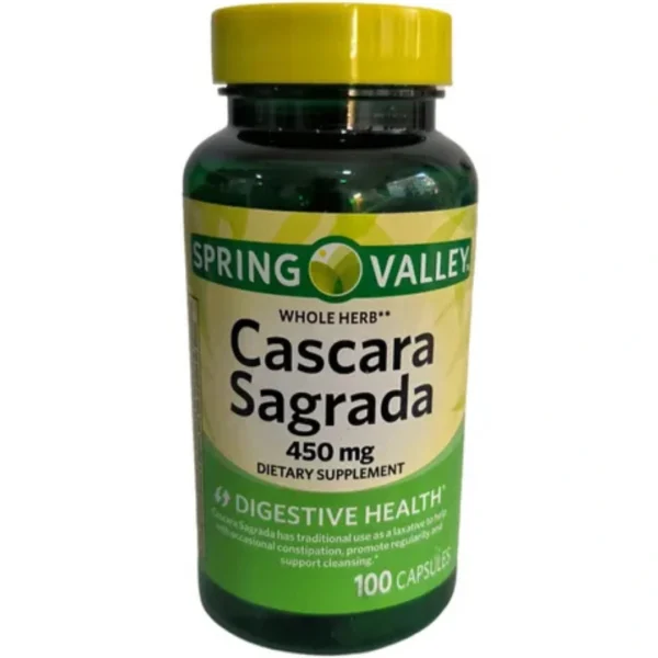 CASCARA SAGRADA 450 MG, 100 CAPSULAS, SPRING VALLEY