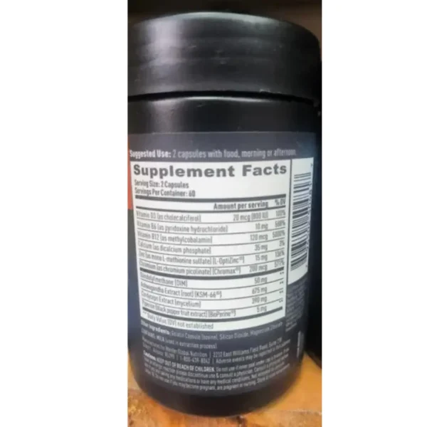 SOPORTE DE TESTOSTERONA CON ASHWAGANDHA Y VITAMINA D - Imagen 2