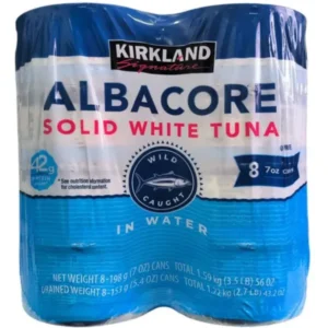 ATUN BLANCO SOLIDO ALBACORE EN AGUA 198 GR/ PACK DE 8, KIRKLAND
