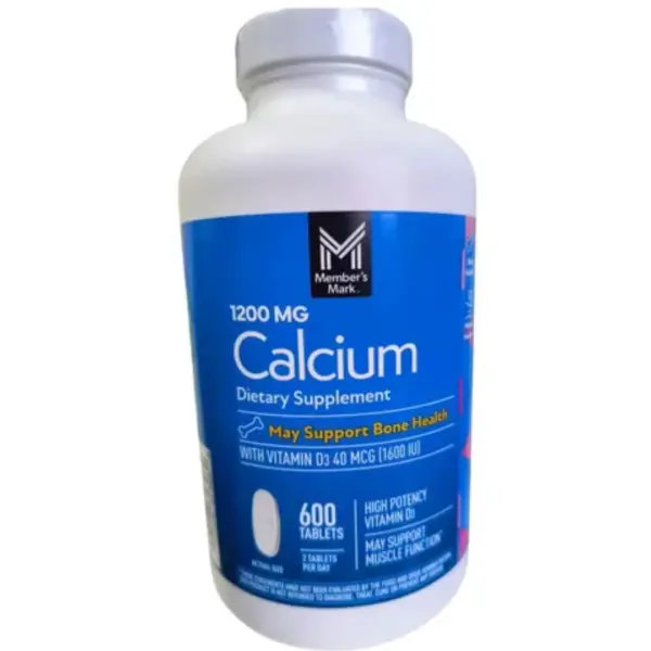CALCIO DE 1200 MG+ D3. 600 TABLETAS, MEMBER’S MARK