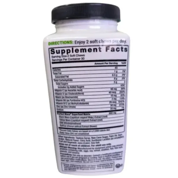 MACA NEGRA Y AMARILLA FORCE FACTOR, 60 CAPSULAS. ENERGIA, SALUD SEXUAL - Imagen 2