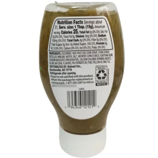 SWEET RELISH PEPINILLO. GREAT VALUE 295 ML - Imagen 2