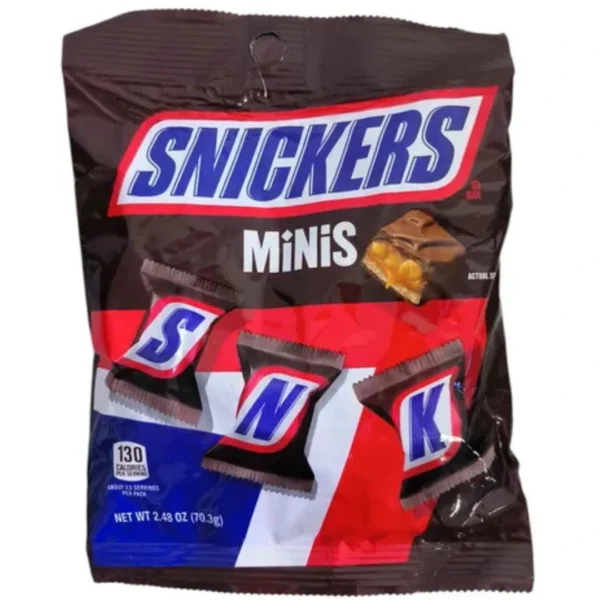 CHOCOLATE SNICKERS MINI, BOLSA. 70.3 GR